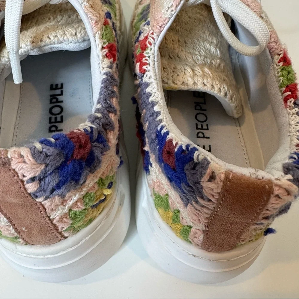 Free People catch me if you can crochet sneakers in multi Size 38